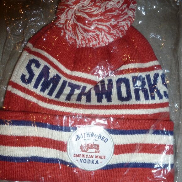 New SMITHWORKS VODKA Knit Beanie Hat with Pom - Picture 2 of 6